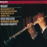HOLLIGER / BAUMANN / ORLANDO QUARTET / MOZART : QUARTET K. 370 / DIVERTIMENTO K. 251 [versión importada]