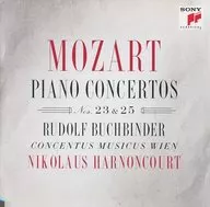NIKOLAUS HARNONCOURT (conduta) / RUDOLF BUCHBINDER (fortepiano) / CONCENTUS MUSCUS WIEN/MOZART : PIANO CONCERTO NOS. 25 & 23 [Versão importada]