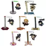 7-Type Set "Demon Slayer: Kimetsu no Yaiba Trading Yura-Yura Acrylic Stand 鎹鴉 Carried Away Soldier 1st"