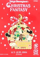 Mickey & Minnie Fastener Top 「 Christmas Fantasy 2004 」 Tokyo Disneyland exclusive distribution to visitors