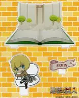 "Attack on Titan Fair in Bunkyodo Animega", an acrylic stand for Armin Arlert Tobi-dashi picture books