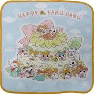 Gathering (Border : Yellow) Hand Towel "Ichiban KUJI HAMTARO ~ HAPPY HAMU HAMU ~ Dechu" G Prize