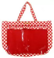 Gingham Deco Tote Red "SWIMMER"