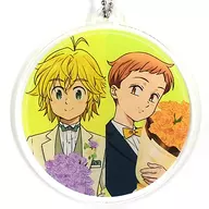 Meliodas & King : "THE SEVEN DEADLY SINS : The Gods' Counterscale Drawing, Illustration Trading Acrylic Key Holder"