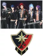 "Blaqstarr Theater Starless ~ 1st Anniversary ~ in Animate" Team W 1st anniversary emblem badge + post card