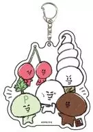 03. Set Design Picture Book Graph Art Design 2 Decacrylic Key Holder "Daifuku kun"