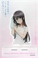 "Asaginu Hikido Rascal Does Not Dream of Bunny Girl Senpai Happy birthday Sakurajima Asaginu! Online KUJI" B-1 Prize, Sakurajima KUJI Yuagari ver. Drawing and Birthday Acrylic Stand