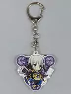 [No Advance Tickets] Hayate & Dearch Drawn by Takuya Fujima and Grated Double-sided Acrylic Key Holder with "Magical Girl Lyrical NANOHA Reflection" Goods, Advance Ticket Special