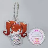 Daia (brown) "Pretty Series 10th Anniversary × Prism Stone Cafe 6th Daia in idol Time PriPara Mini Character Acrylic Stand Key Holder"