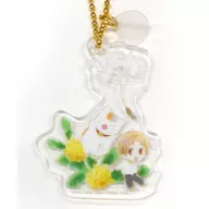 Nyanko-sensei & Natsume / Dandelion flower acrylic charm "Ichiban KUJI Natsume's BOOK of FRIENDS Nyanko-sensei to Flower Shirabe" G Prize