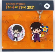 Hiroshi Kamiya Acrylic Key Holder & metal badge Set "Kiramune Presents Fan×Fun Time 2021"