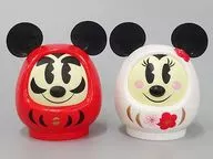 Mickey & minnie (Daruma) Accessory Case (rice cracker) "Disney Happy New Year 2010" Tokyo Disney Resort only