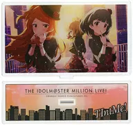 TIntMe! Square Acrylic Stand "idol Master MILLION LIVE! Shea Ta Days 4th ANNIVERSARY in Akihabara x Karaoke no Tetsujin"