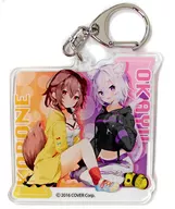 戌神 Korone & Nekomata Rice Porridge Acrylic Key Holder "Virtual YouTuber Hololive ×MOLLY. ONLINE 5th"