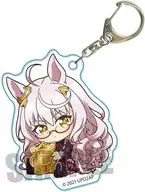 Biwa Hayahide Mini Character Acrylic Key Holder "Uma Musume Pretty Derby Season 2"