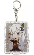 Ekidona Mini Character Acrylic Key Holder Emilia's Birthday Life 2021 ver. "Re:ZeRo Starting Life in Another World Re : Starting from 0 Emilia's Birthday Life 2021 in Shibuya Marui"