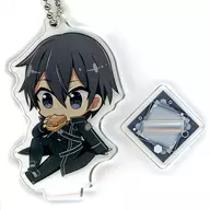 Kirito "Sega Collaboration Cafe Theater Version SWORD ART ONLINE - Progressive - Night Without Stars Deformed Acrylic Key Holder with Aria Stand ~ Sega Collaboration Cafe 2021 ver. ~"