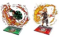 Tanjiro Kamado (Hinokami Kagura) & Kyojuro Rengoku Acrylic Stand 2-Piece Set "PS4/PS5 Soft Demon Slayer: Kimetsu no Yaiba Hinokami Kefūtan" Animate Purchase benefits