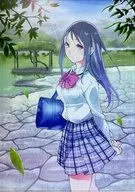 [Damaged goods] Yu Okurayama (our future) acrylic plate "Cherryblossom!" Manga Time Kirara Exhibition 2018 Goods