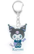 Kuromi (mouth hand)' Sanrio Character Cutters Trading Acrylic Key Holder Kuromi Collection'