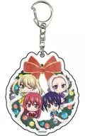 Conjunto "Kanojo también tiene un llavero acrílico 03. Versión de Navidad. Mini Character"