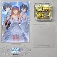 Haruki Kitahara & Yukina Ogiso & Kazusa Fuyuuma Music Box Acrylic Stand Set Happy Memory "WHITE ALBUM2" Aqua Plus 2021 New Year Goods Fair