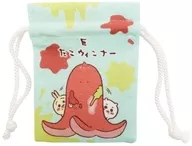 Octopus-shaped Wiener Beans drawstring bag "Chiigawa"