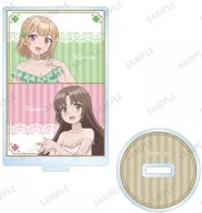 Shida Kureha & 桃坂 Mariai "Color dress ver. Trading acrylic stand with an illustration of love rice that childhood friends will never lose"