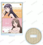 Kachi Shirakso & 桃坂 Mariai "A color dress ver. Trading acrylic stand with an illustration of love rice that a childhood friend never loses"