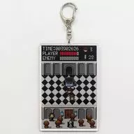 Retro game Fuga side acrylic key holder dot picture ver. "Kyuketsuki Sugu Shinu" Limited to Akita Shoten online store