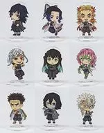 Set of 9 Types Acrylic Stand Mini Character Irasuto Seisonzu "Ichiban KUJI Demon Slayer: Kimetsu no Yaiba ~ Oni ga Wakaru Machi ~" G Prize