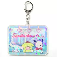 [Secret] Cinnamoroll & Pom-Pom-Poms Pudding & Pochakko "Sanrio Character Connectors BIG Sparkling Acrylic Key Holder"