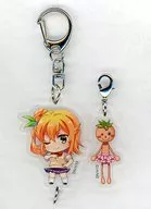 Mikan Hinatsuki (uniform) & Mikan Chan Doll Acrylic Charm Set "DMM Scratch! Machikado Mazoku 2-chome" D-6 Prize