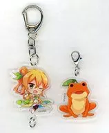 Mikan Hinatsuki (Citrus Lady) & Michael acrylic charm set "DMM Scratch! Machikado Mazoku 2-chome" D-7 Prize