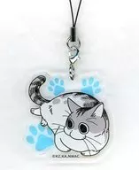 Reclining キュルガ Acrylic Strap "KUJI Hikido On-line KUJI with Cat at Night" C-2 Prize