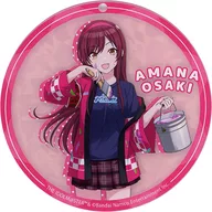 Ohsaki 甘奈 Hologram Acrylic Coaster Key Holder "THE IDOLM@STER SHINY COLORS×SMILE BASE CAFE SMILE FESTIVAL"