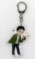 新菜 Gojō "That dress-up doll falls in love × Manhattan Roll Ice Cream Trading Acrylic Key Holder"