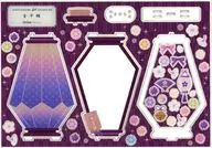 Purple fanfancy + Acrylic Frame Best Collection Kompeito confetti