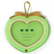 Green "fanfancy + Pearl Heart Acrylic Frame"