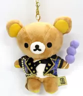 Rilakkuma (Purple) Hanging Plush toy Stage Costume (Check Pattern) "Rilakkuma" Rilakkuma Store Limited