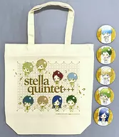 Stella quintet Tote Bag & metal badge Set "Neo Romance Festa La Corda D'Oro Seiso Gakuin Festival 6"