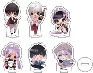 6-Type Set "I. Kabukicho Pterocarpus santalinus. Sensei Acrylic Puchi Stand 02"