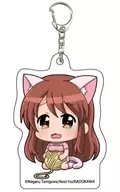 Mikuru Asahina "Suzumiya Haruhi Series Acrylic Key Holder 01. Cat Ver. Mini Character Illustration"