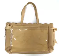 Beige Pain Bag A3 scallop Ribbon Tote Bag (Fake Leather Ver.)