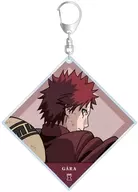 BIG acrylic key holder "NARUTO - Uzumaki Naruto - Shippu-den" with illustrations drawn by Ga-a-ra (fighting back ver.)