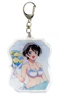 Ruka Sarashina (wedding swimsuit) "Kanojo, Okarishimasu POP UP SHOP in Volks Akihabara Hobby Heaven 2 Drawing Acrylic Key Holder"