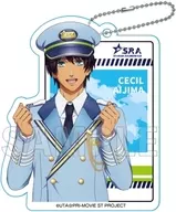 Cecil Aijima "Movie Utano Prince Sama ♪ Maji LOVE Starlish Tours Trading Acrylic Key Holder"