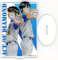 The C-5 Acrylic Figure "DMM Scratch! Ace of Diamond" C-5 Prize Sawamura Akatsuki Character