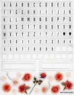 Red fanfancy + Clear Alphabet & Flower Parts Set 1 mm