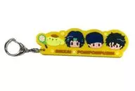 Ryukai University Junior High School & Pom Pom Pudding rubber key ring "Shin Tennis-no Oji-sama × Sanrio Character Drivers -SERVICE PLAY! -"